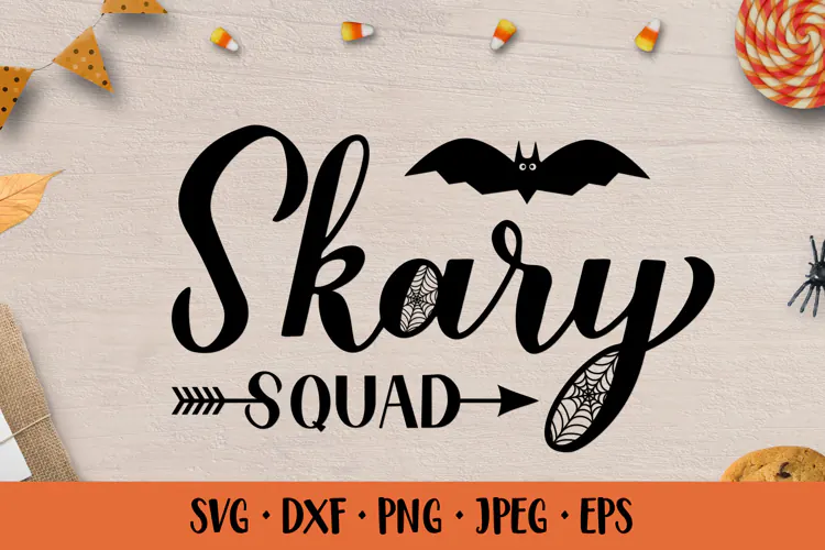 Scary squad SVG cut file. Funny Halloween quote shirt design