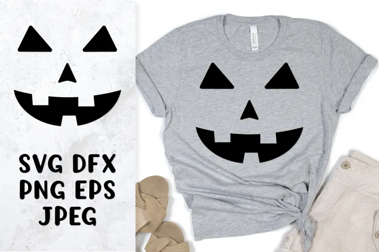 Halloween Pumpkin Face SVG. Smiling Jack o Lantern 015