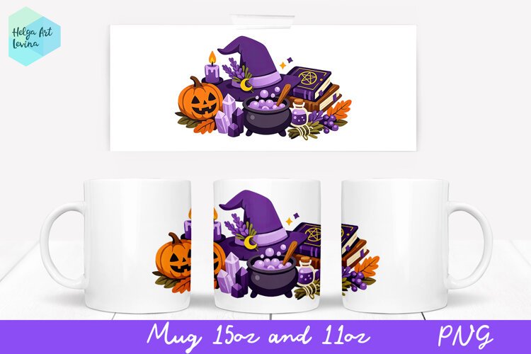 Halloween Mug Sublimation 11OZ and 15OZ example image 1
