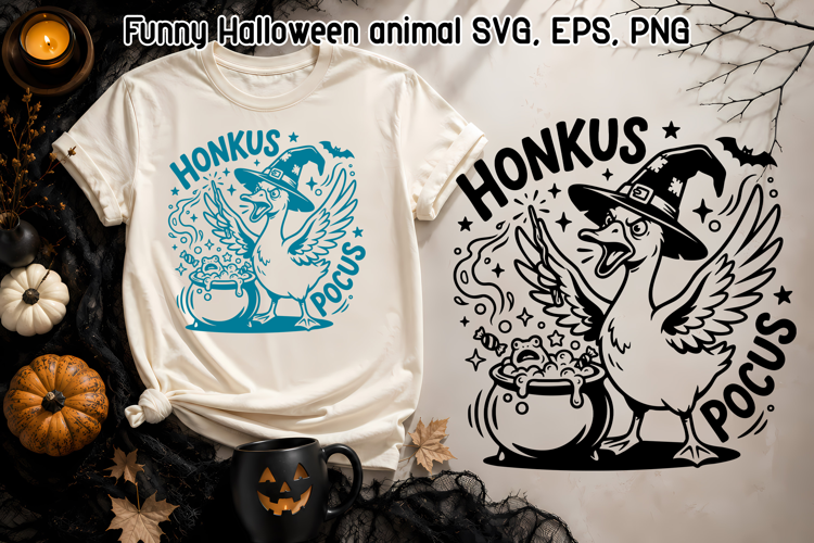 Honkus Pocus Goose SVG | Funny Halloween Witch SVG