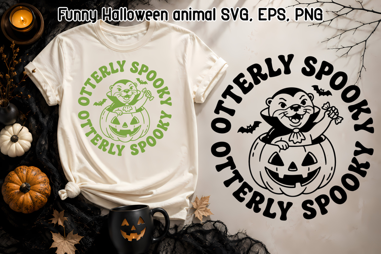 Funny Halloween Otter SVG | Otterly Spooky Design