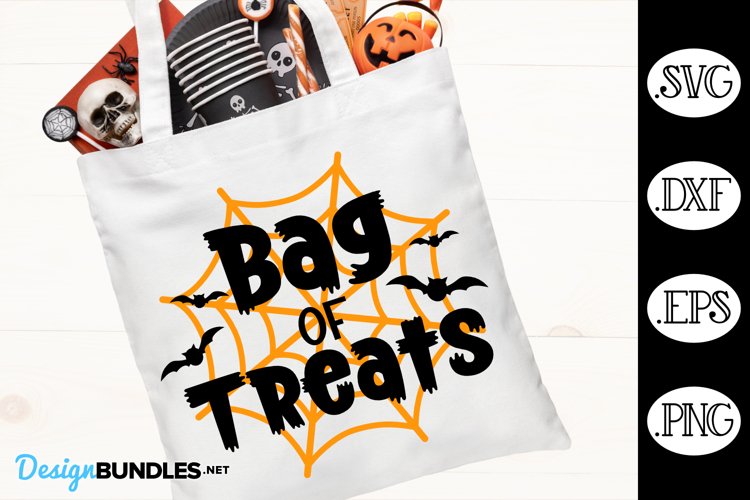Bag Of Treats Halloween Bag SVG example image 1