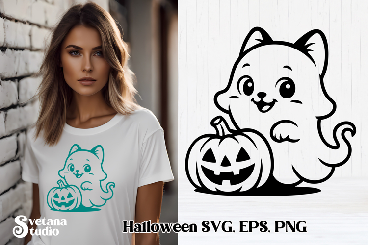 Scary Halloween cat SVG design | Halloween SVG