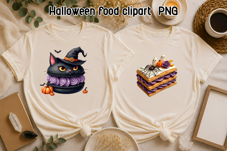 Cute Halloween Dessert Clipart PNG| Halloween sublimation