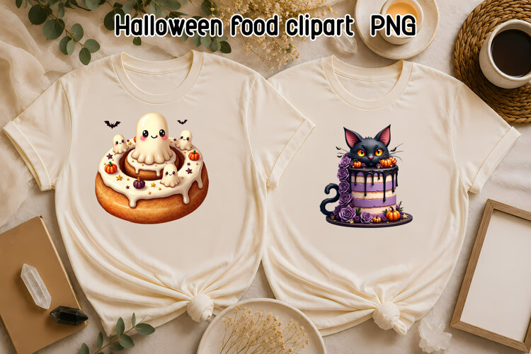 Cute Spooky Bakery Clipart Sublimation PNG example image 1