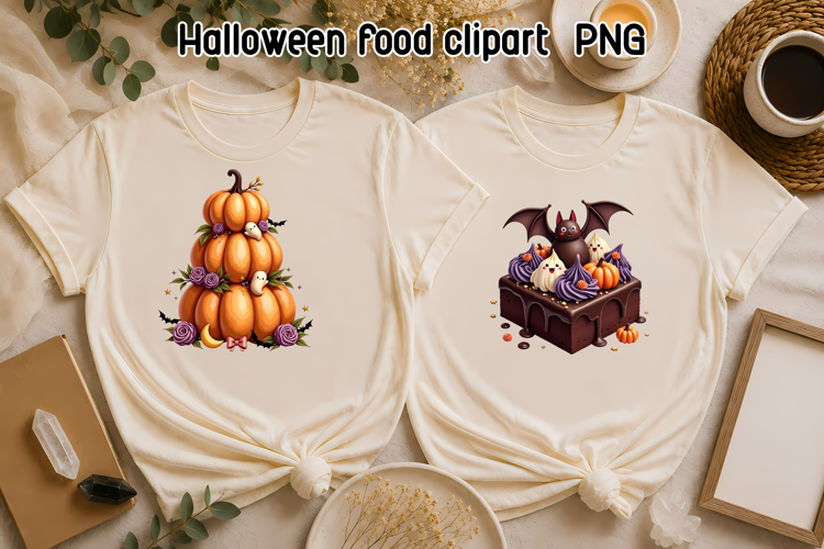 Halloween Cake Clipart Sublimation Designs