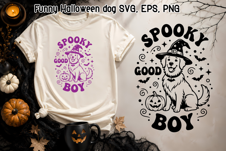 Funny Halloween Dog SVG | Spooky Good Boy | Halloween SVG