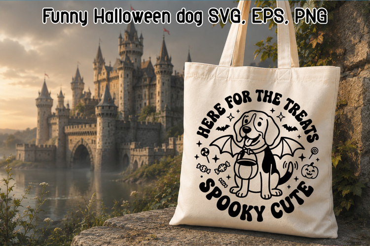 Funny Halloween Beagle SVG | Here for the Treats Dog Clipart