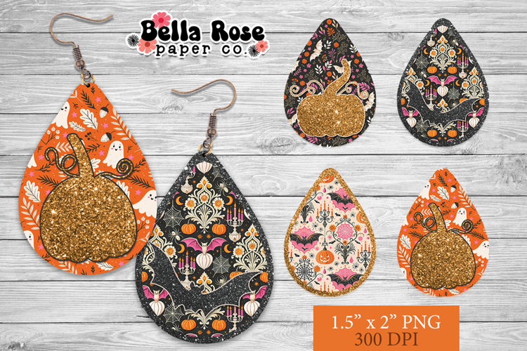 Halloween | Spooky | 4 Sets of Teardrop Earrings