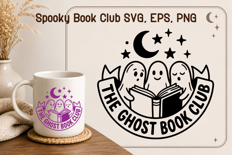 The Ghost Book Club Halloween Reading SVG