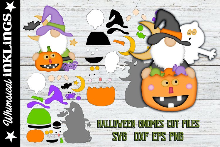 Halloween Gnomes Cut Files example image 1