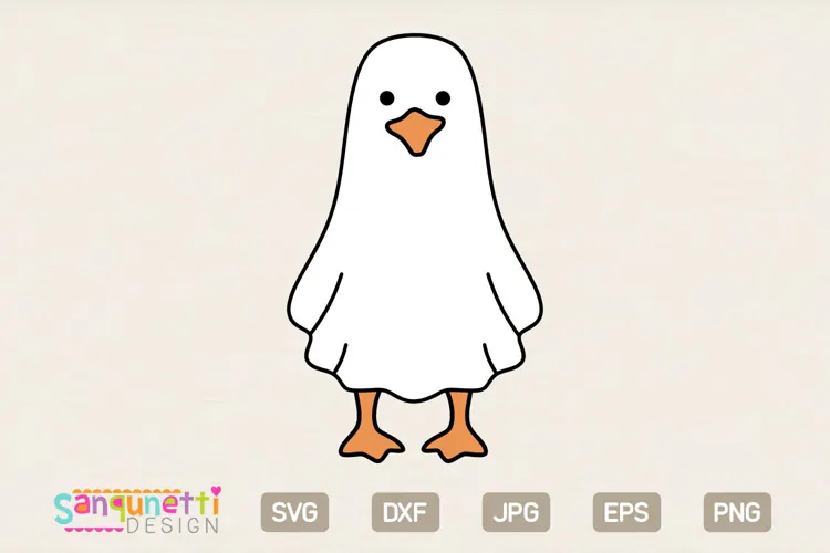 Halloween Goose Ghost SVG | Cute Spooky Goose Clipart
