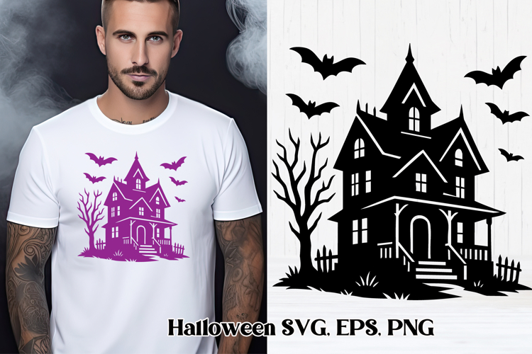 Halloween haunted house SVG design | Halloween SVG