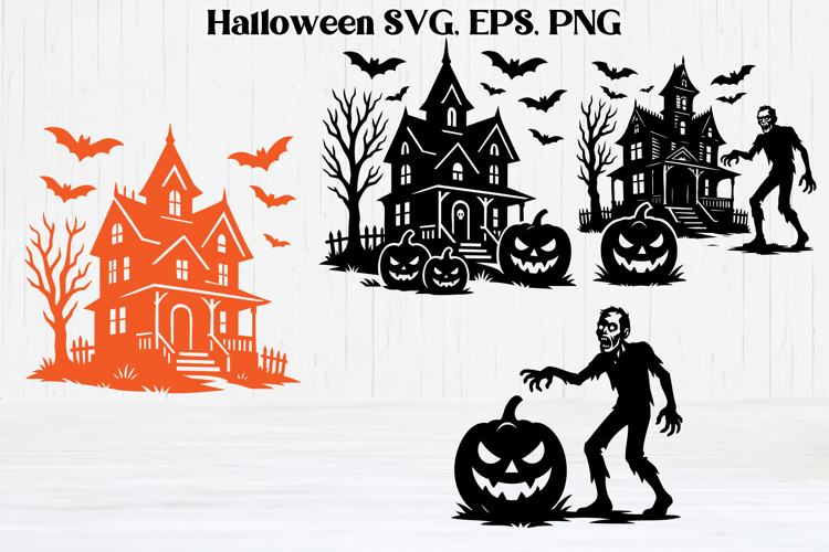 Halloween haunted house SVG design | Halloween SVG