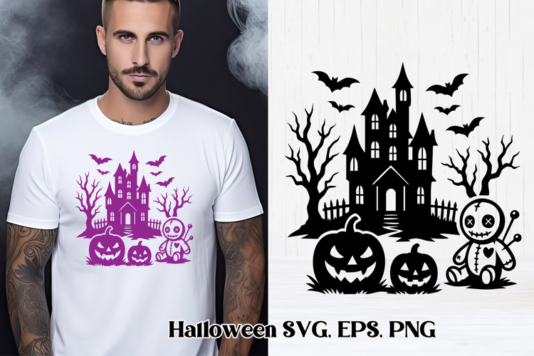 Halloween haunted house SVG design | Halloween SVG