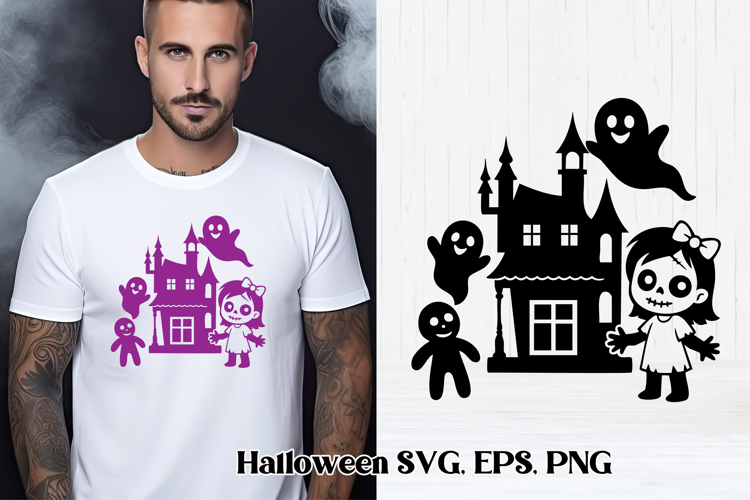 Halloween haunted house SVG design | Halloween SVG