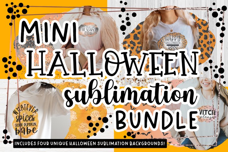 Mini Halloween Sublimation Background Bundle example image 1