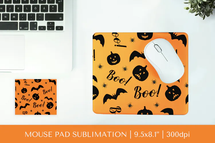 Halloween mouse pad sublimation design 07