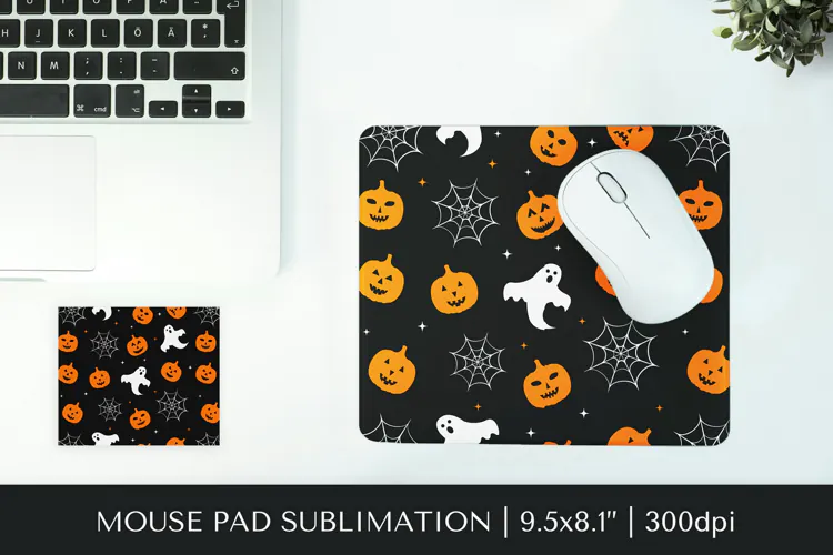 Halloween mouse pad sublimation design 08