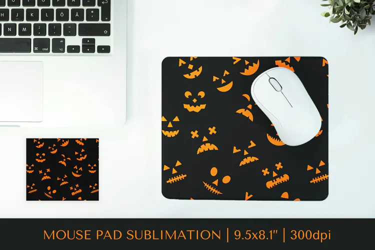 Halloween mouse pad sublimation design 09