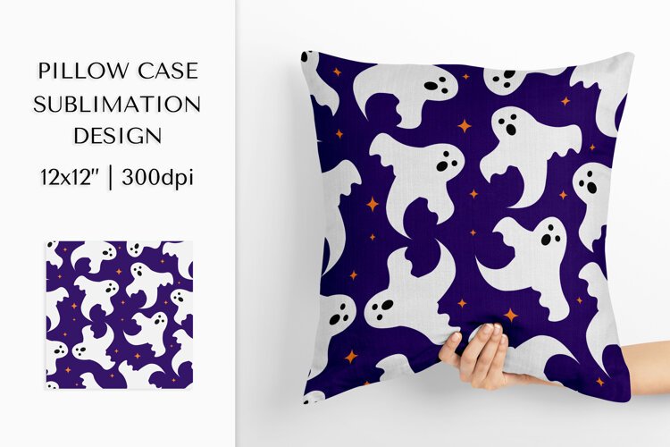 Halloween Pillow Case Sublimation Design PNG 001 example image 1