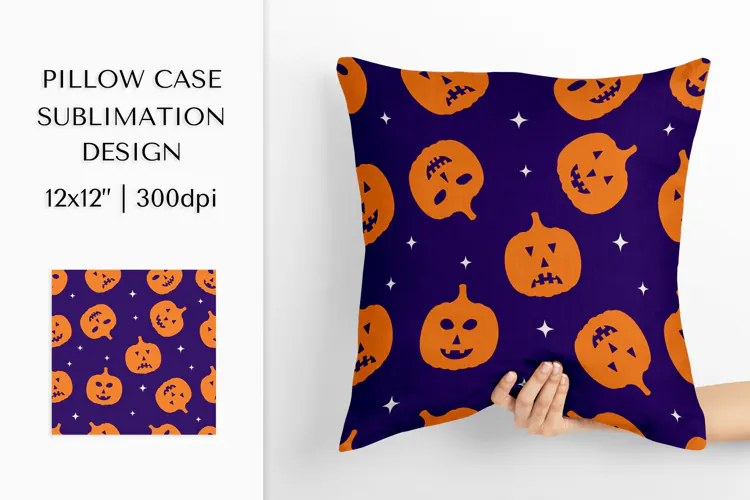 Halloween Pillow Case Sublimation Design PNG 003
