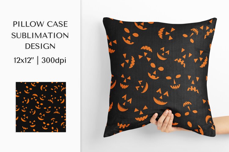 Halloween Pillow Case Sublimation Design PNG 004 example image 1