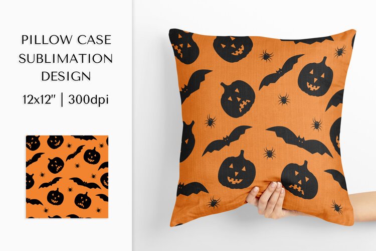 Halloween Pillow Case Sublimation Design PNG 005 example image 1