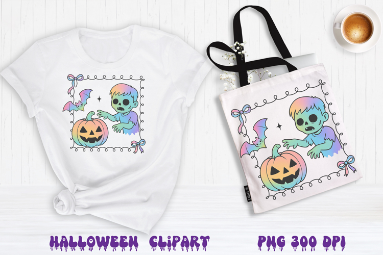 Iridescent Halloween clipart | Halloween sublimation