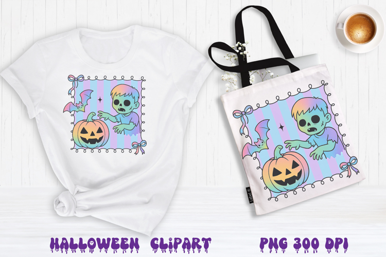 Iridescent Halloween clipart | Halloween sublimation