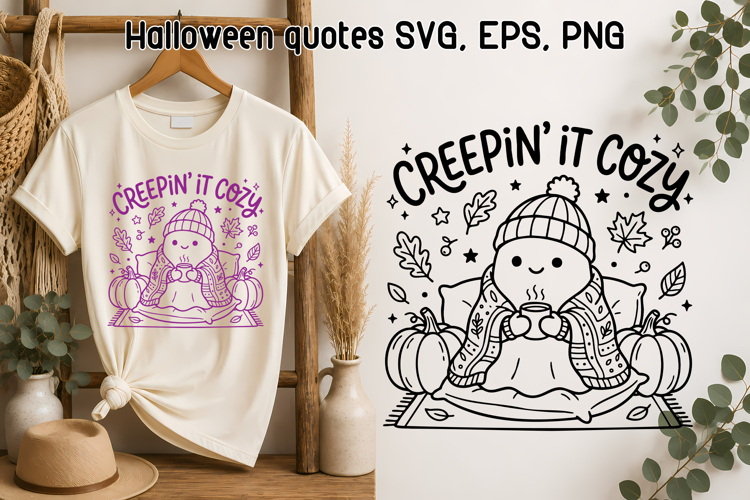 Cute Halloween ghost SVG design | Halloween SVG