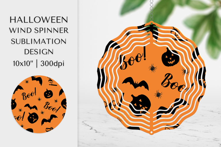 Halloween Wind Spinner Sublimation Design PNG 007