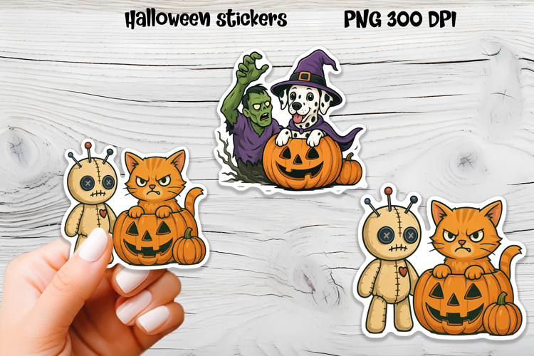 Halloween stickers PNG | Printable Halloween dog sticker