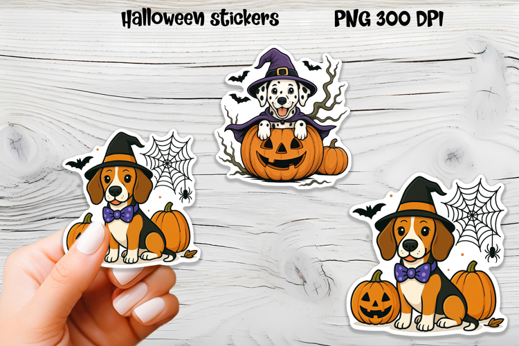Halloween stickers PNG | Printable Halloween dog sticker