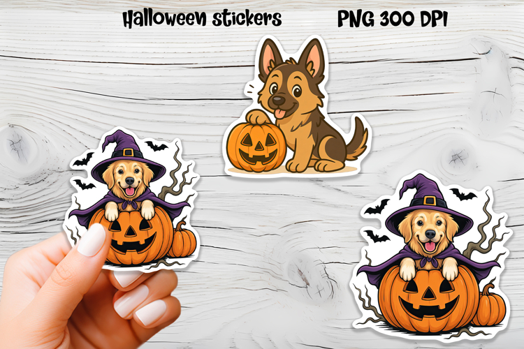 Halloween stickers PNG | Printable Halloween dog sticker