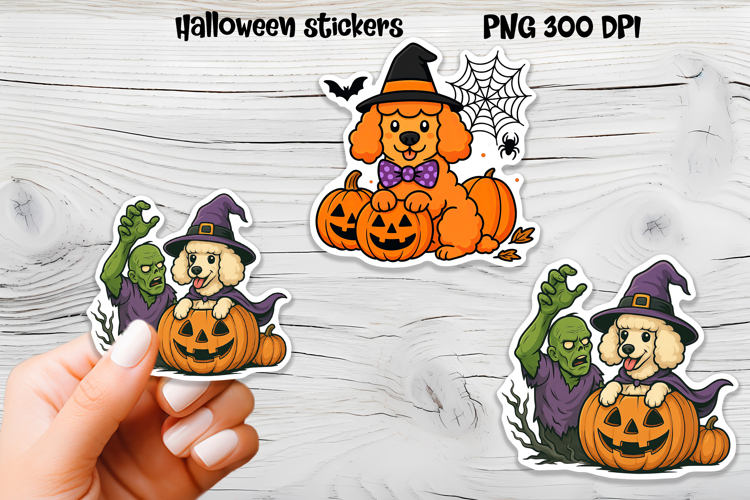 Halloween stickers PNG | Printable Halloween dog sticker