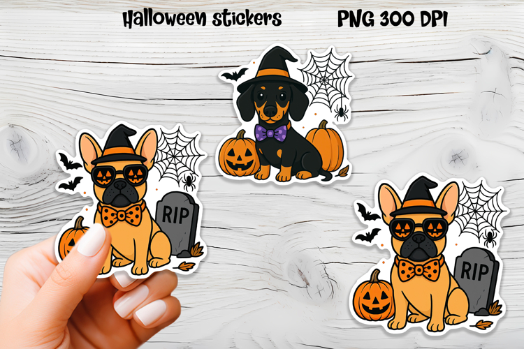 Halloween stickers PNG | Printable Halloween dog sticker