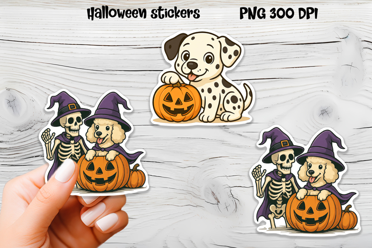 Halloween stickers PNG | Printable Halloween dog sticker