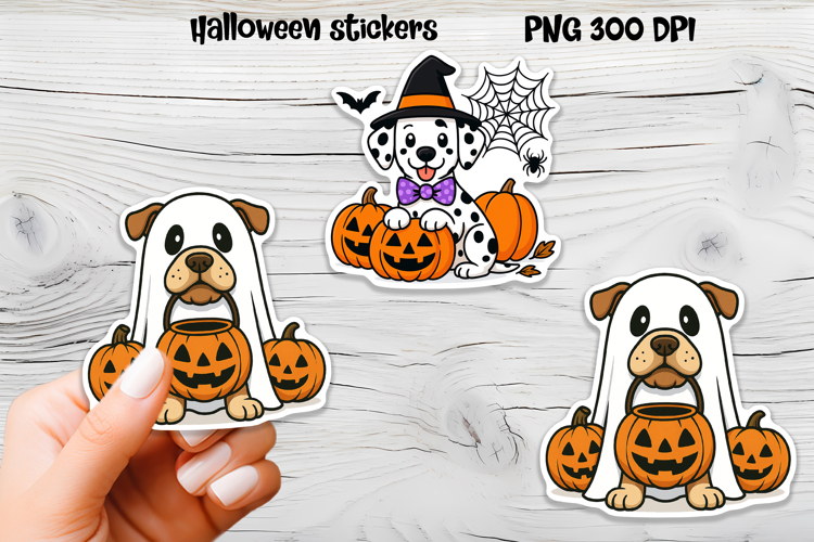 Halloween stickers PNG | Printable Halloween dog sticker