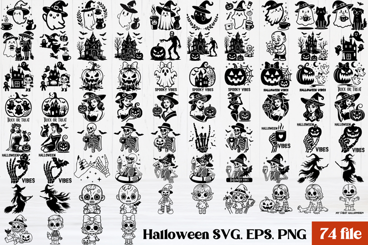 Halloween SVG design bundle | Halloween silhouette SVG