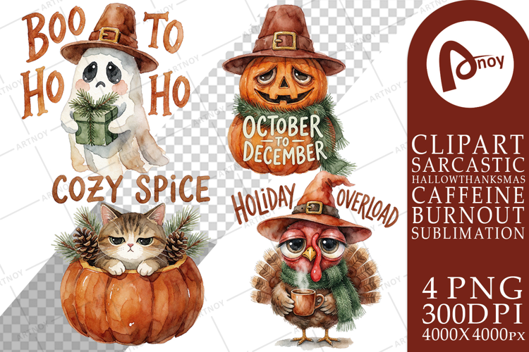 Hallowthanksmas Exhausted Sublimation