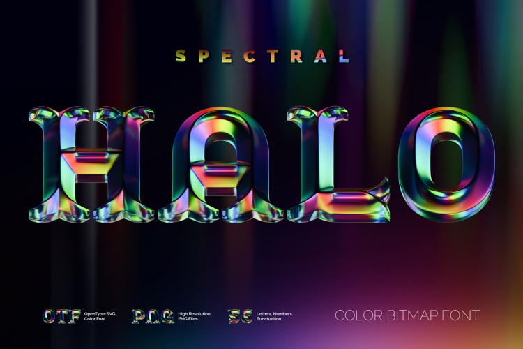 Spectral Halo - Color Bitmap Font