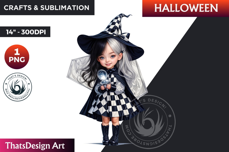 Cute Witch Clipart, Halloween clipart, witch sublimation PNG
