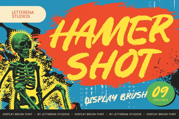 Hamer Shot - Display Brush Font