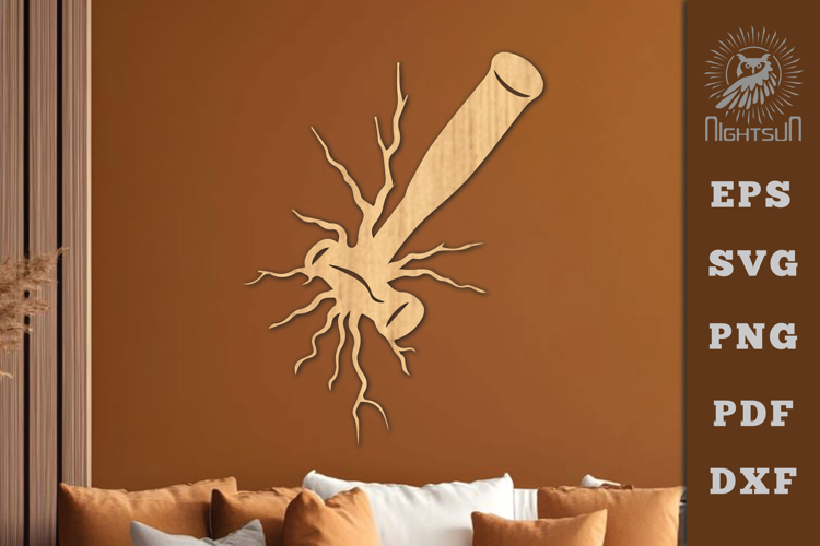 Hammer Crack Lasercut Wall Decor SVG