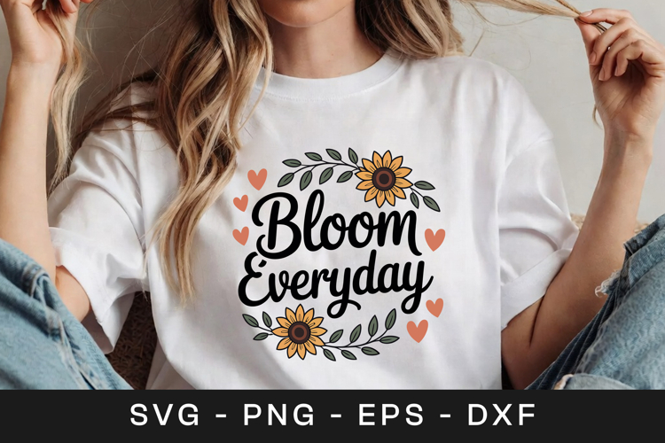Bloom Everyday Floral Positive SVG PNG