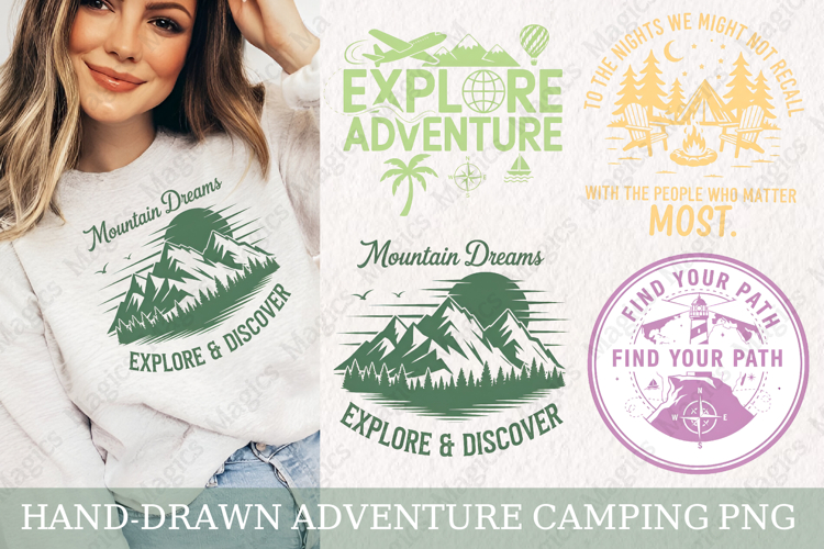 Hand-Drawn Adventure Camping Png Clipart Design