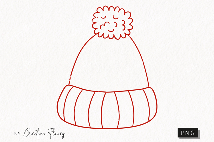 Hand Drawn Beanie Clipart | Christmas PNG