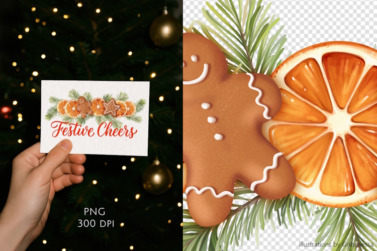 Hand-Drawn Christmas Gingerbread PNG Clipart