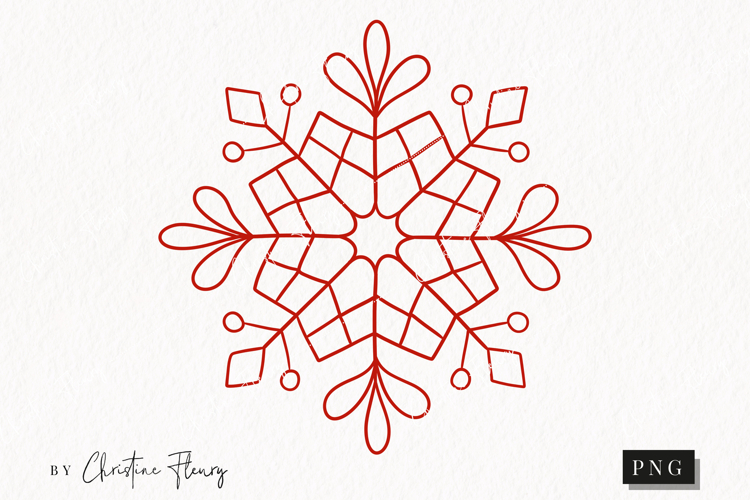 Hand Drawn Snowflake Clipart | Christmas PNG